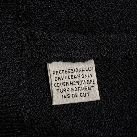 St. John Evening Black Textured Open-Front Blazer Embellished Buttons Size 2 - Picture 7 of 15